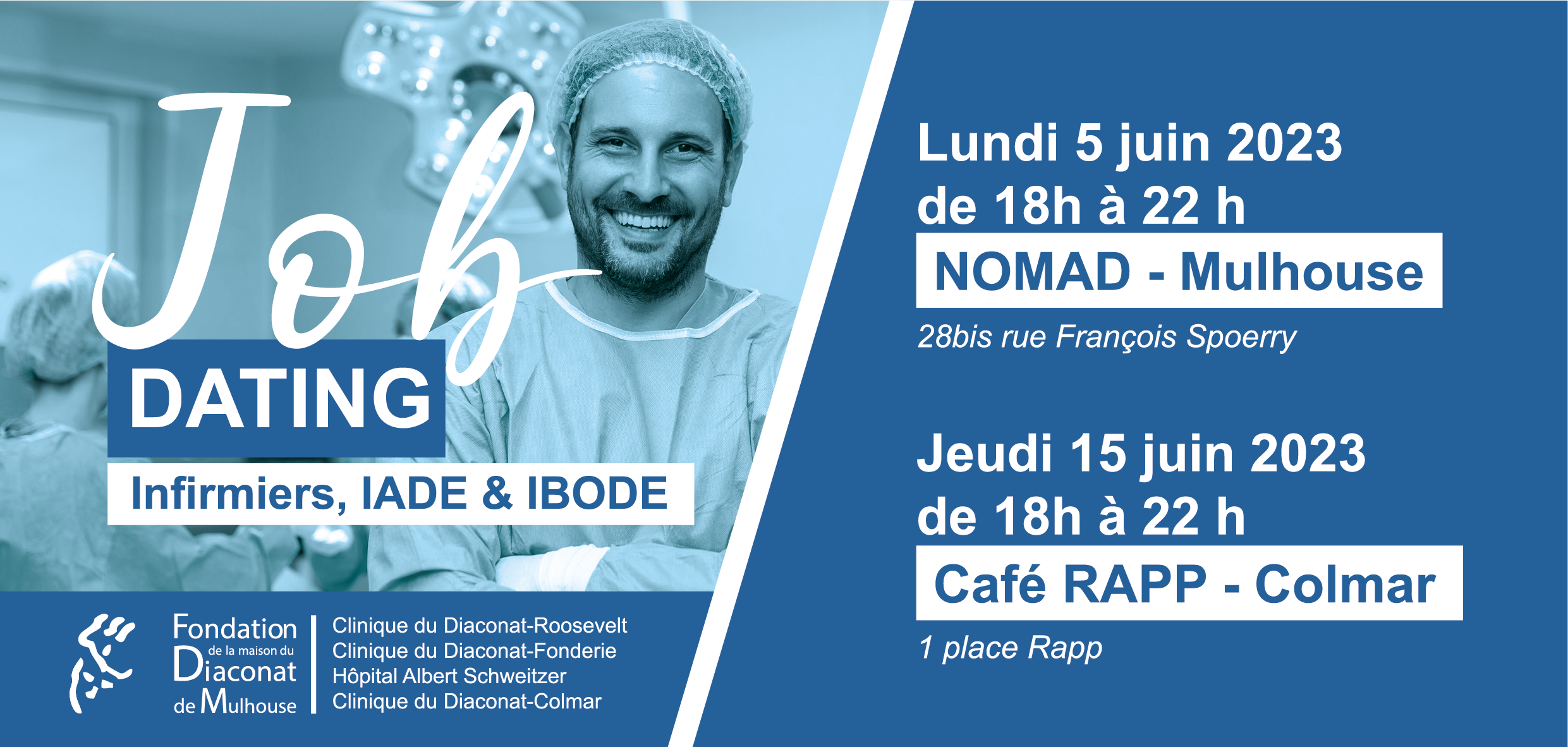 Jobdatings infirmiers à Mulhouse et Colmar